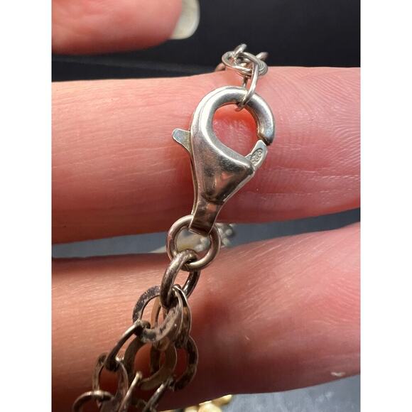 NEW golden green freshwater pearl and sterling silver necklace - Picture 3 of 14